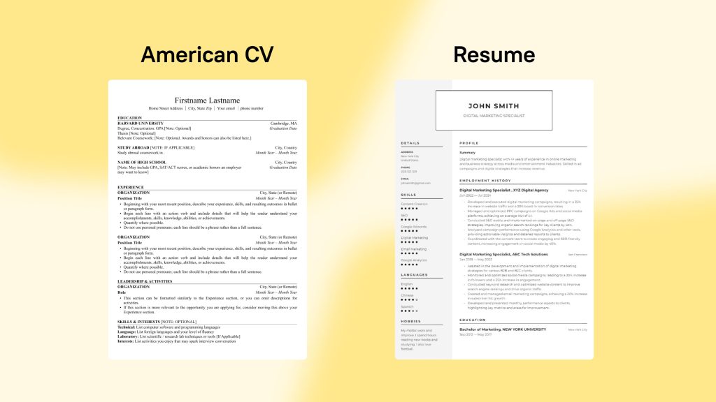 CV vs. Resume