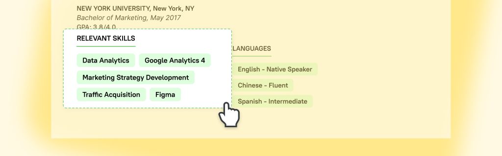 CV Structure: Skills