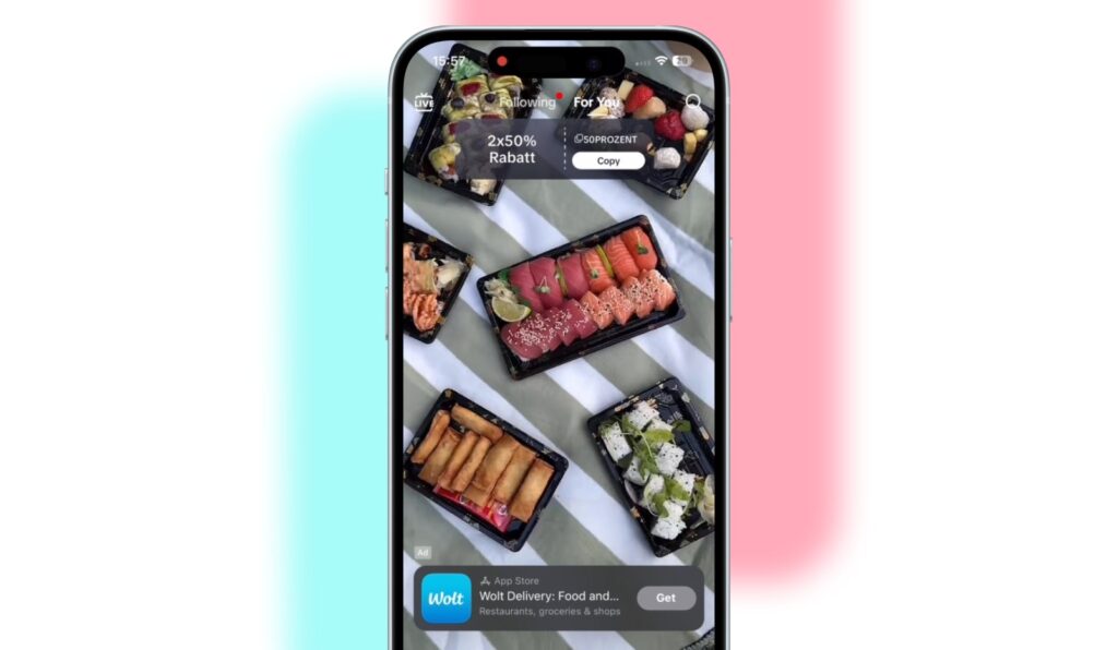 In-feed TikTok ad example