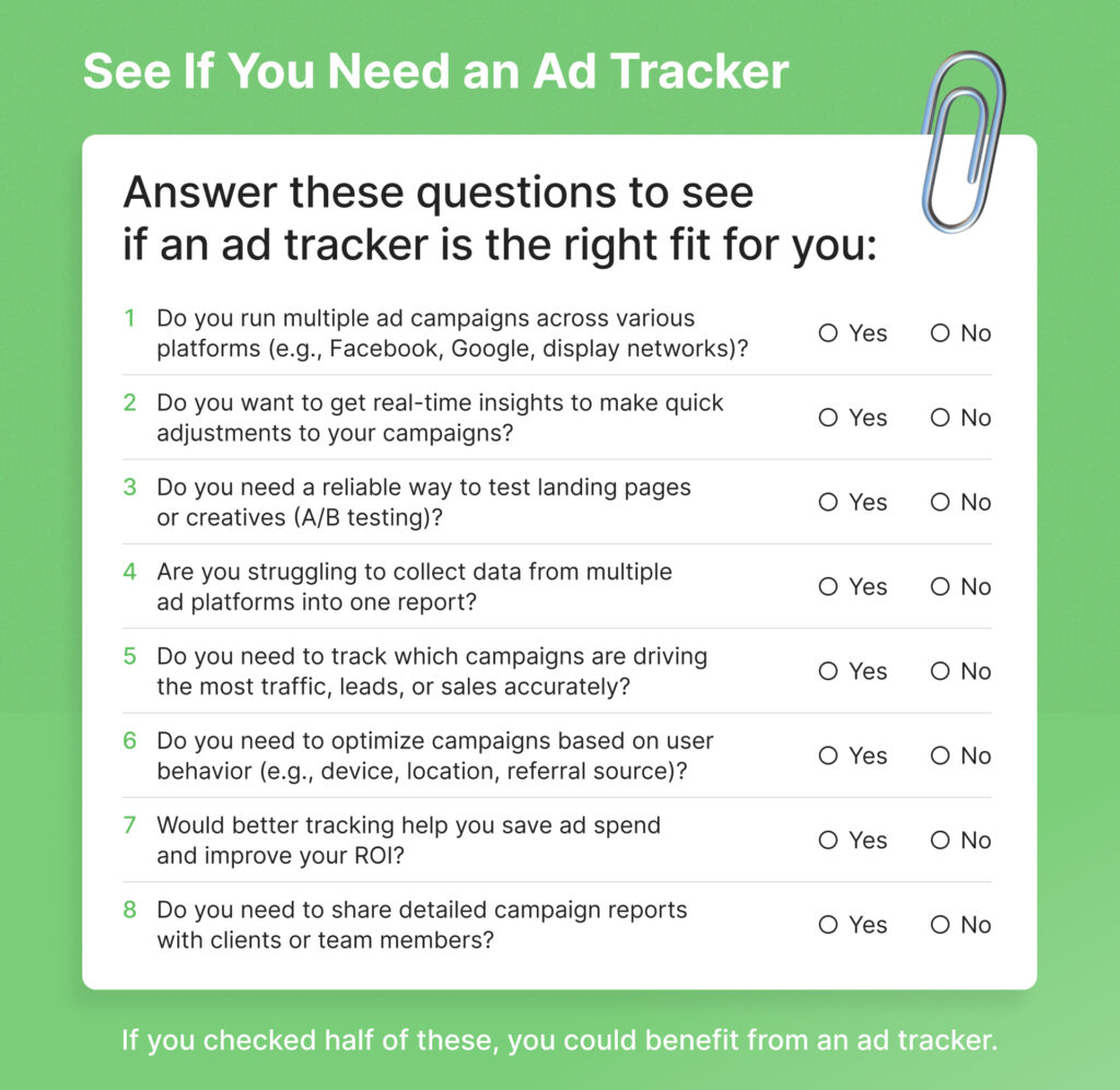 Ad Tracker Checklist